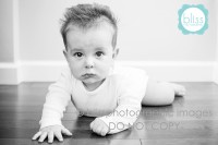 serious baby black and white